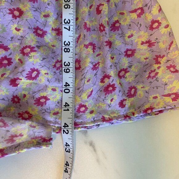 Sundance Pretty Petals Tiered Ruffle Purple Floral Maxi Dress Cotton Size Medium - Picture 9 of 10